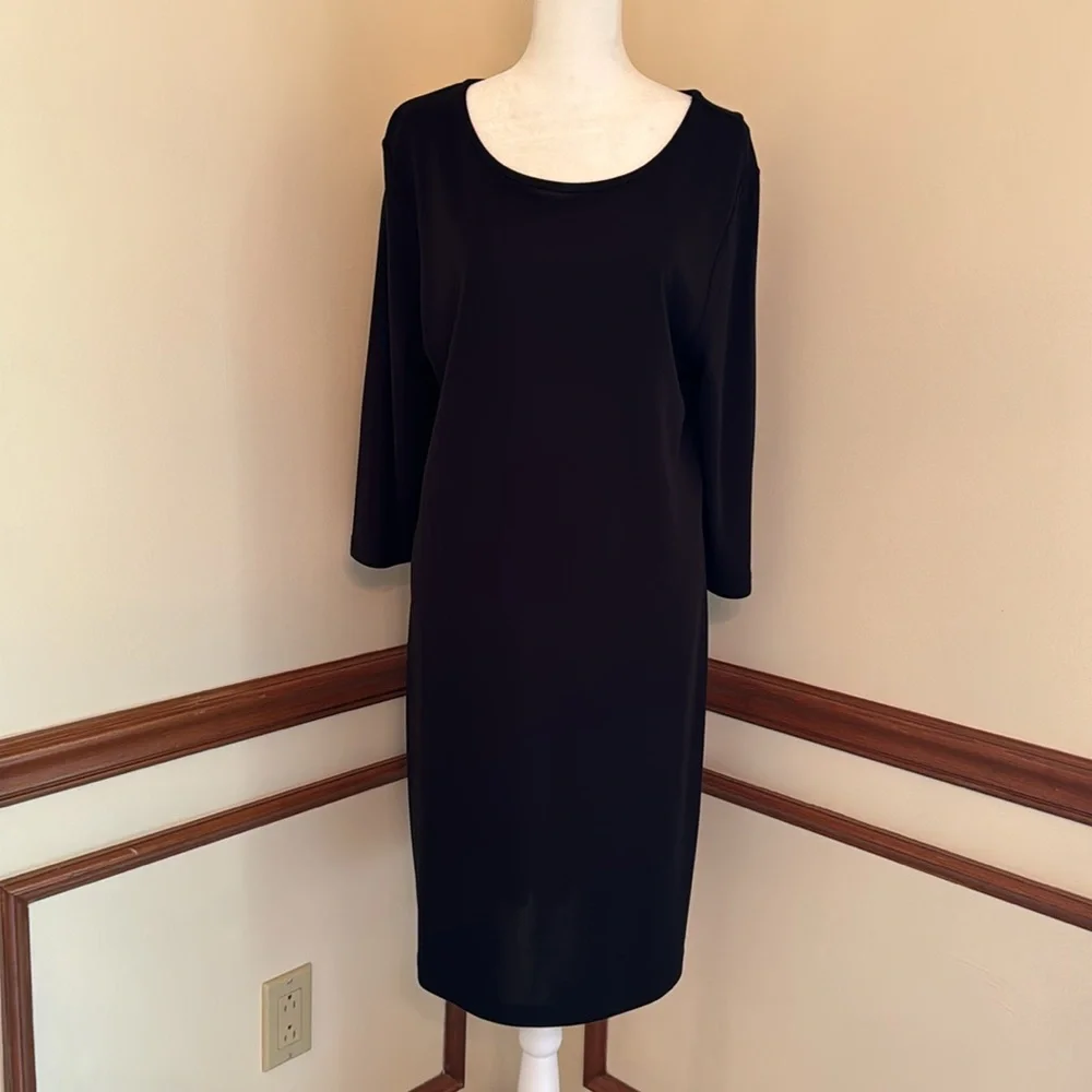 Talbots Basic Black Dress Petite Medium - Picture 1 of 10